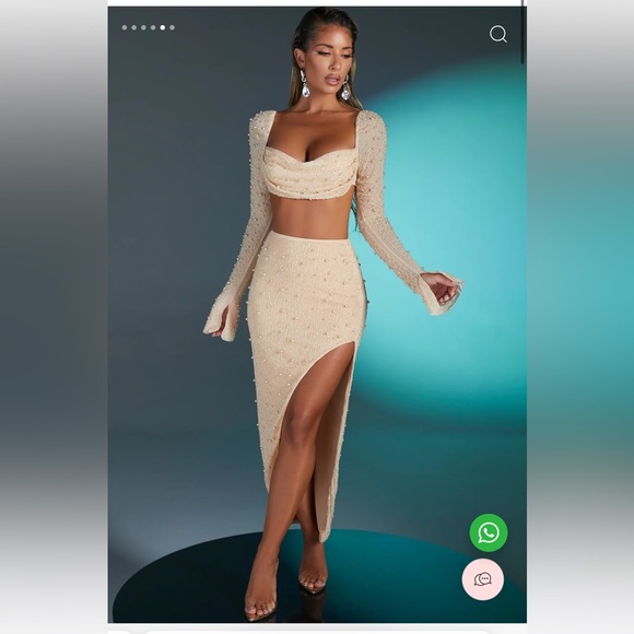 Oh Polly Embellished set in sand - Picture 1 of 10